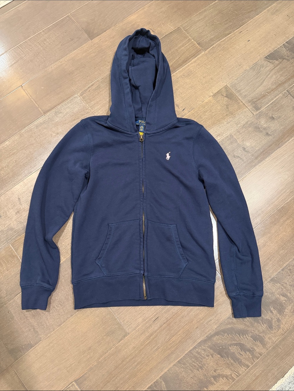Polo by Ralph Lauren Navy Zip-Up Hoodie with Pony Logo